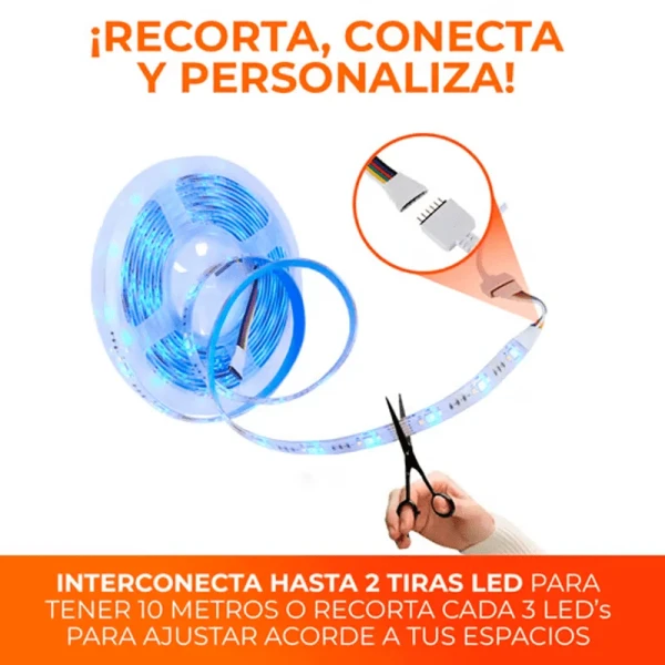 TIRA LED RGB + BLANCA PARA INTERIOR 5 METROS - Imagen 4