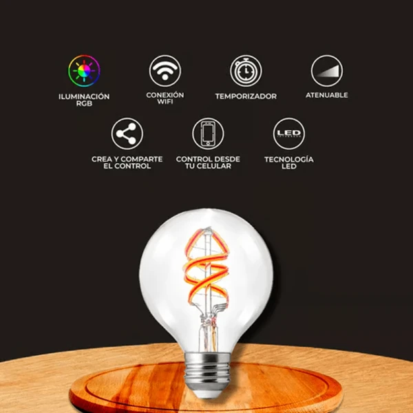 FOCO VINTAGE LUZ RGB CÁLIDA - Imagen 3