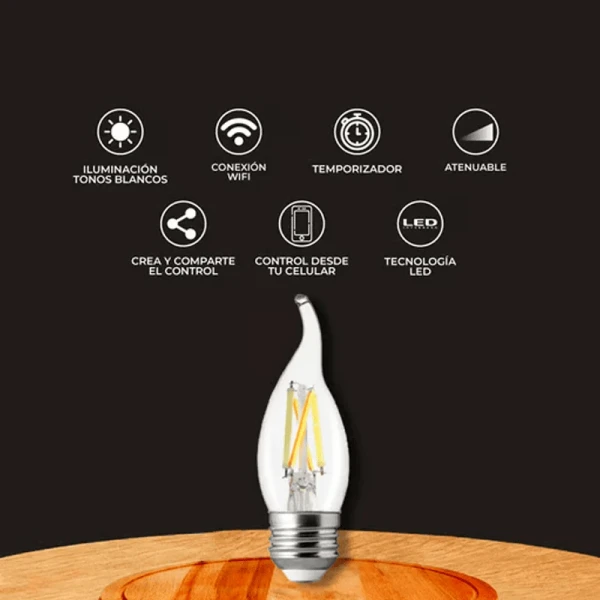 FOCO VELA LUZ BLANCA DINÁMICA - Imagen 3