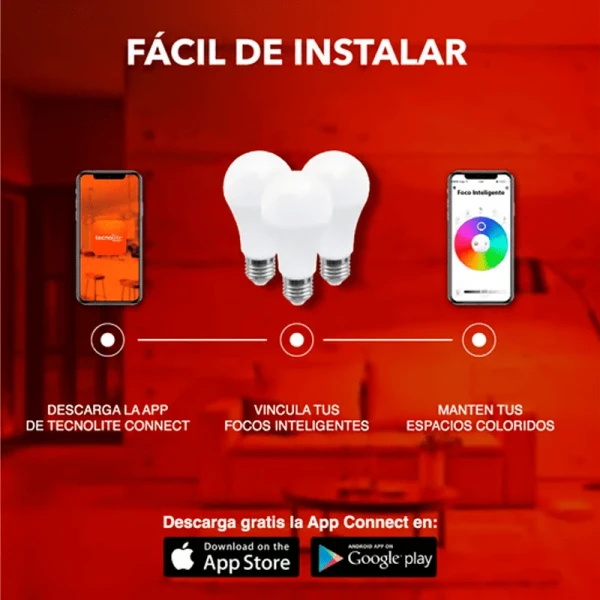 PAQUETE 3 FOCOS LUZ RGBW - Imagen 2