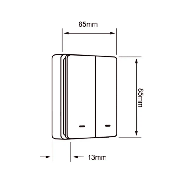 APAGADOR INALÁMBRICO  CON 2 BOTONES - Imagen 3