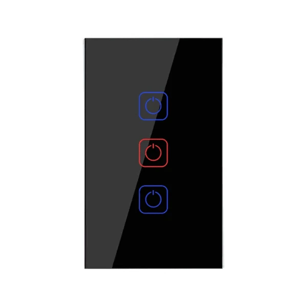 APAGADOR TOUCH CON 3 BOTONES COLOR NEGRO
